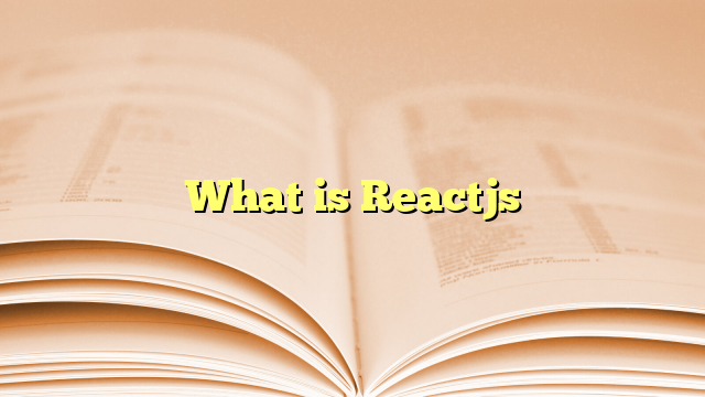 What is Reactjs